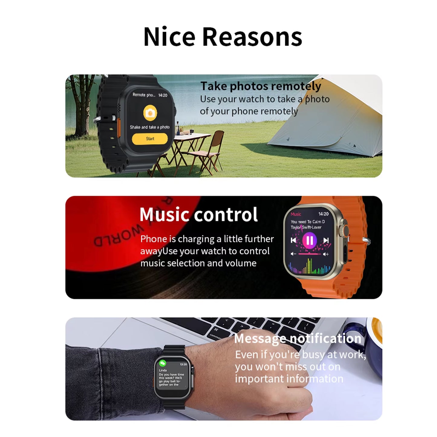 2025New Smart Watch Photo Function GPS NFC Bluetooth Call Blood Pressure Health Heart Rate Waterproof Outdoor Sport Smart Watch