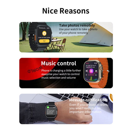 2025New Smart Watch Photo Function GPS NFC Bluetooth Call Blood Pressure Health Heart Rate Waterproof Outdoor Sport Smart Watch